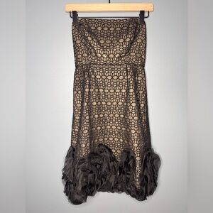 Milly of New York Black Strapless Cocktail Dress | Size 4